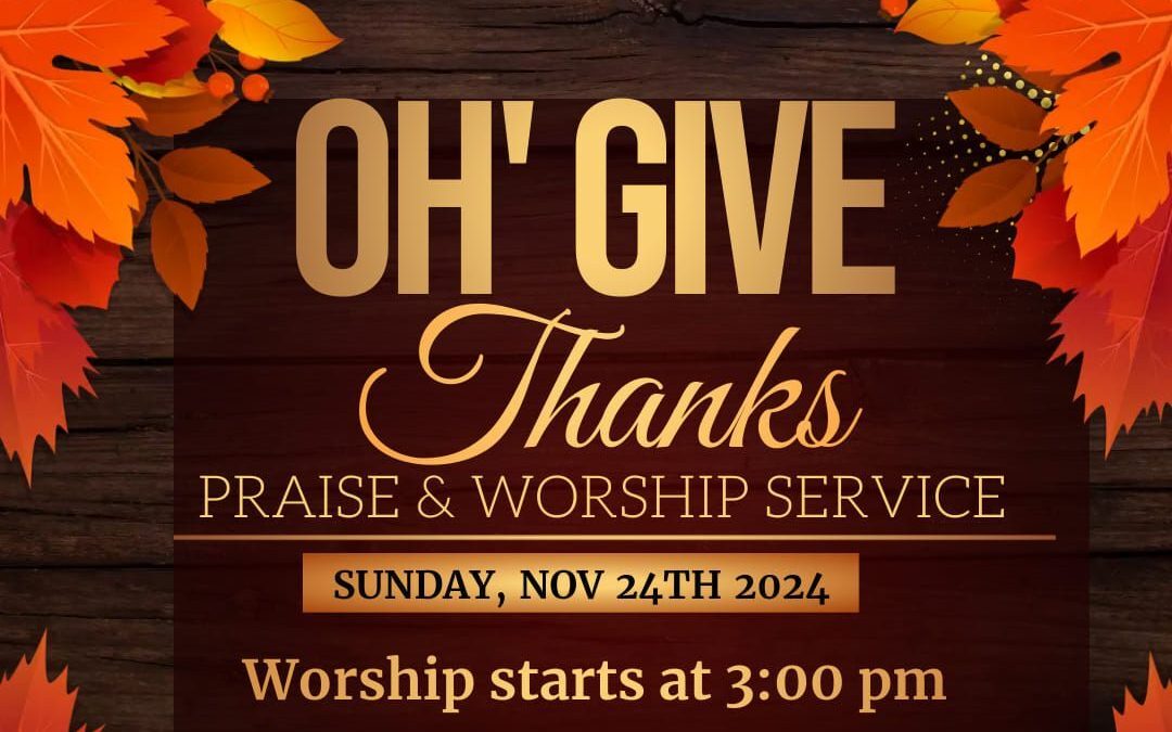 Uplifting Thanksgiving Praise & Worship Service in Brunswick, GA